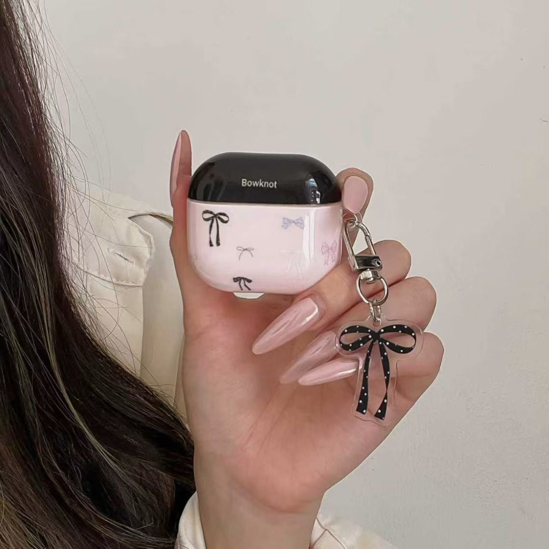 Pink Bow AirPods Case with Ribbon Charm