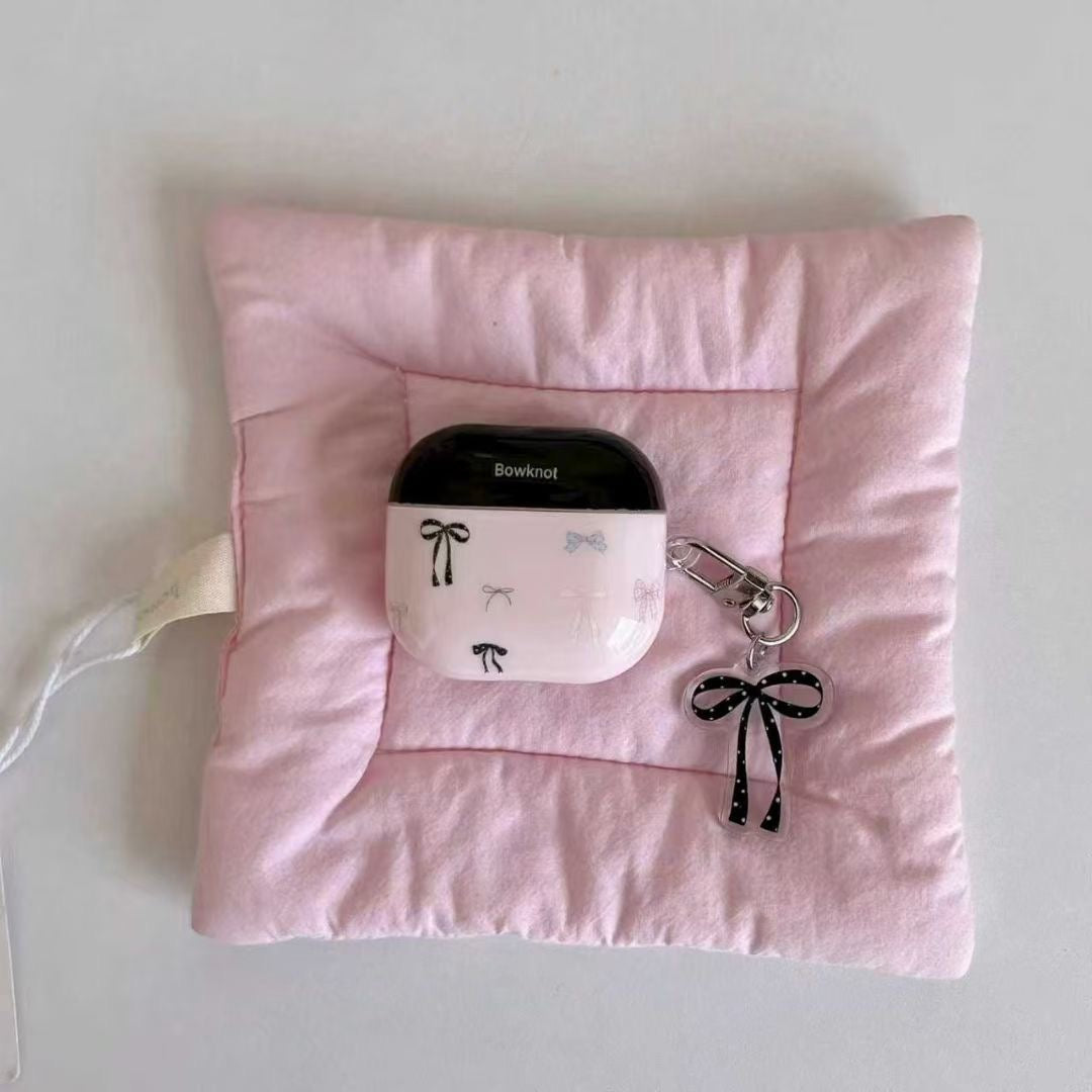 Pink Bow AirPods Case with Ribbon Charm