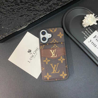 Ylellinen korttilaukku Klassisen värinen iPhone-kotelo