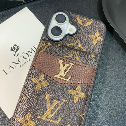 Ylellinen korttilaukku Klassisen värinen iPhone-kotelo