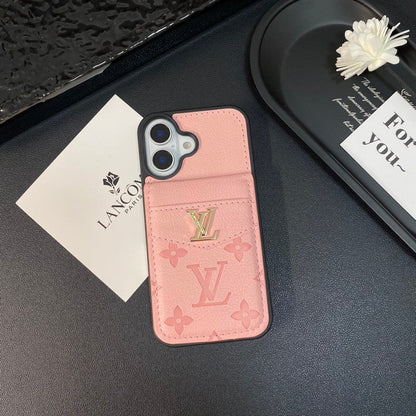 Ylellinen korttilaukku Klassisen värinen iPhone-kotelo