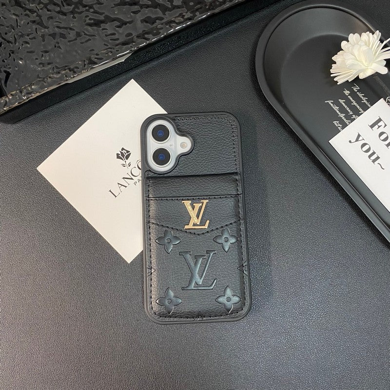 Ylellinen korttilaukku Klassisen värinen iPhone-kotelo