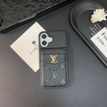 Ylellinen korttilaukku Klassisen värinen iPhone-kotelo