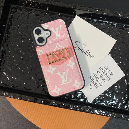Luxe kaarttasje met gouden logo iPhone-hoesje