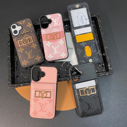 Luxe kaarttasje met gouden logo iPhone-hoesje