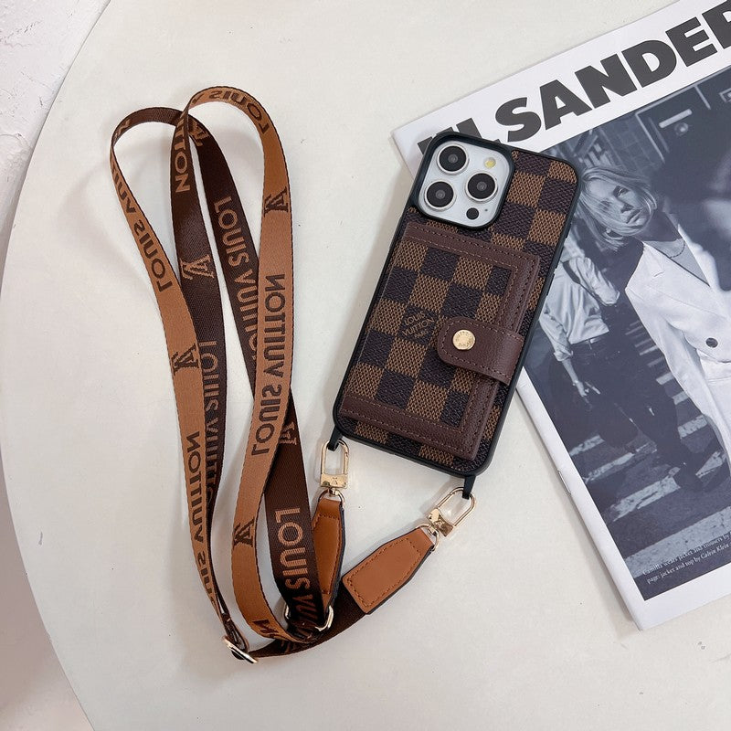 Luksusowe etui na karty Crossboday do iPhone'a