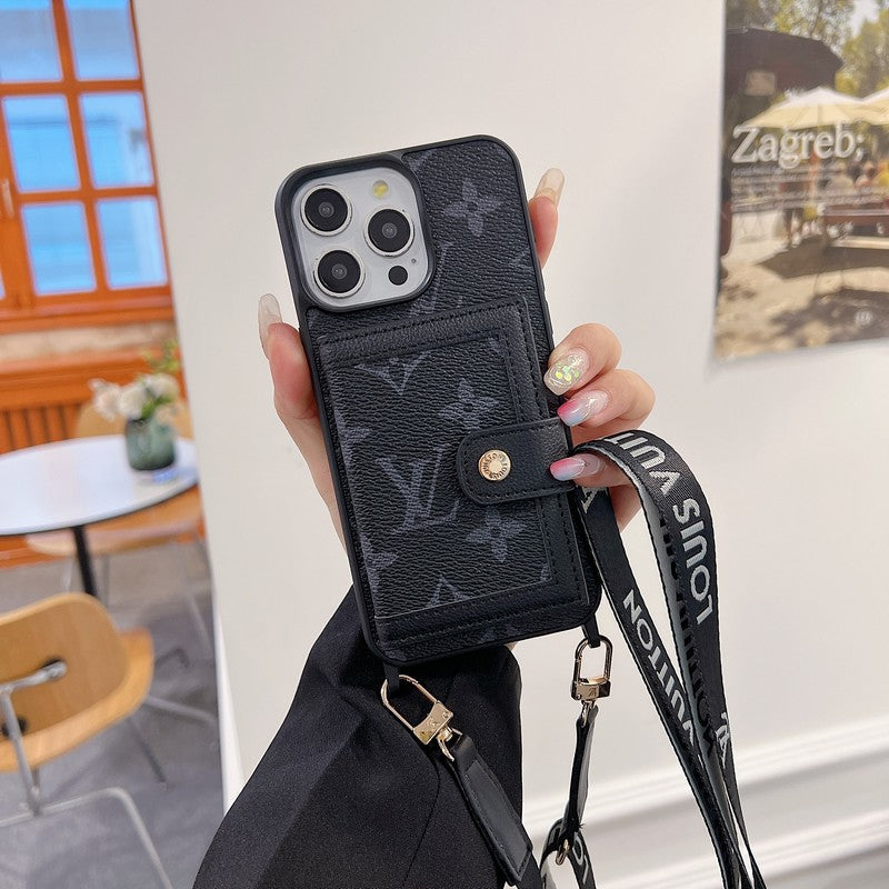 Luksusowe etui na karty Crossboday do iPhone'a