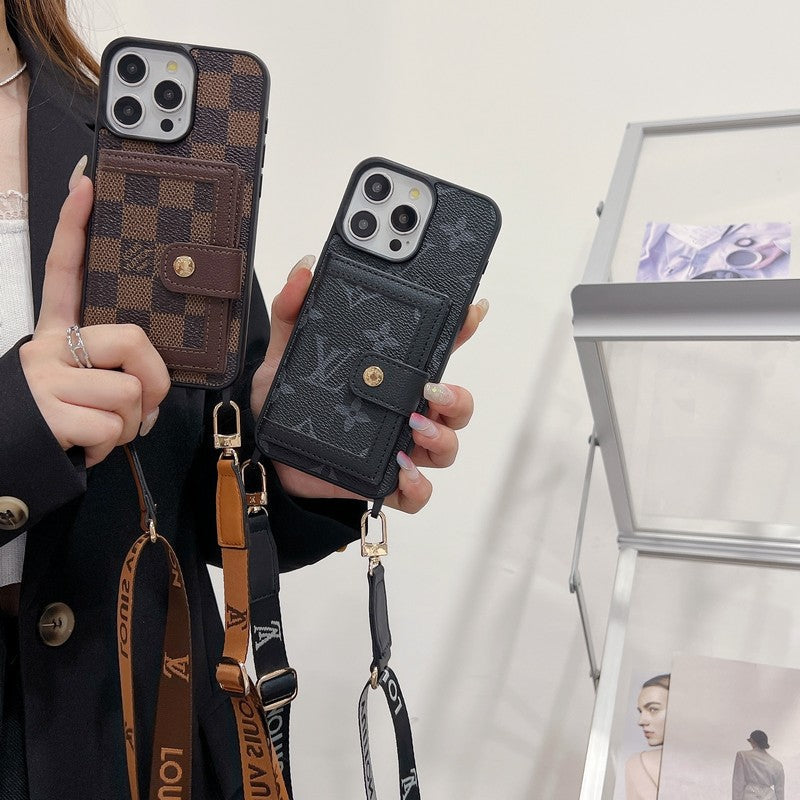 Luksusowe etui na karty Crossboday do iPhone'a