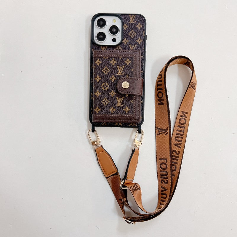Luksusowe etui na karty Crossboday do iPhone'a