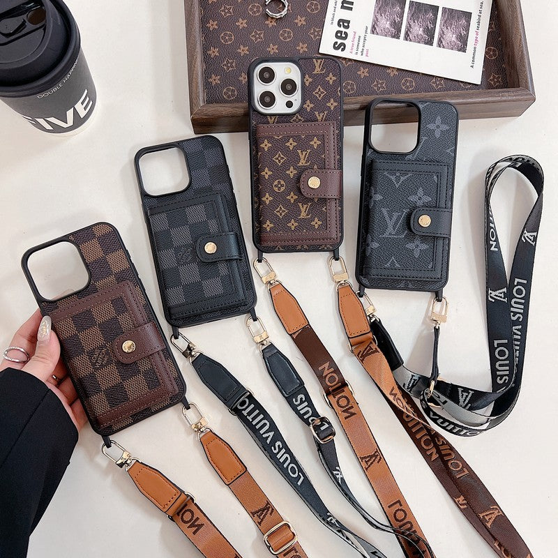 Luksusowe etui na karty Crossboday do iPhone'a