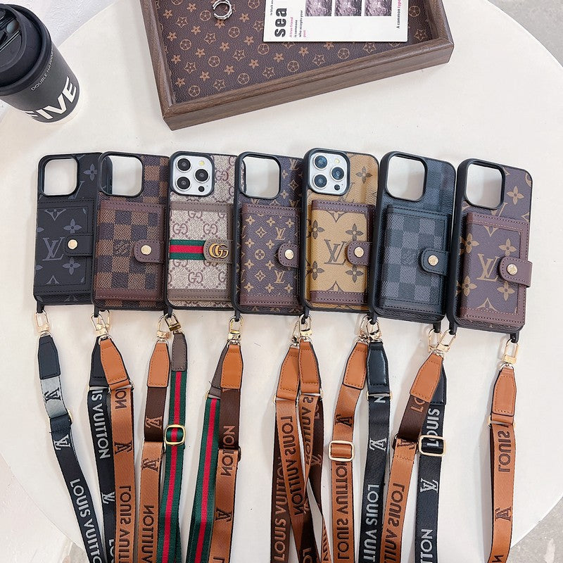 Luksusowe etui na karty Crossboday do iPhone'a