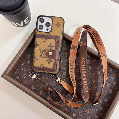 Luksusowe etui na karty Crossboday do iPhone'a
