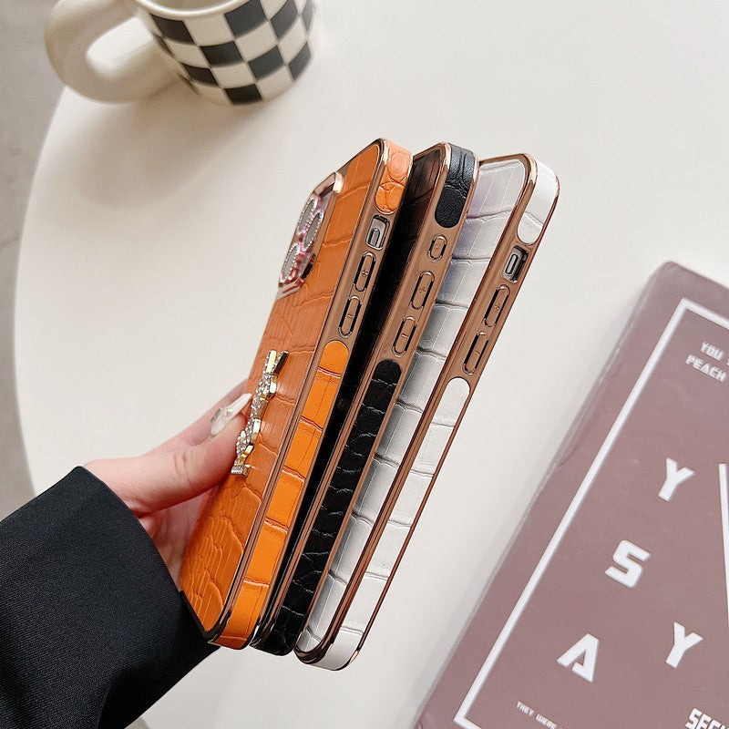 Saint Color Nahkainen Rose Gold iPhone-kuori