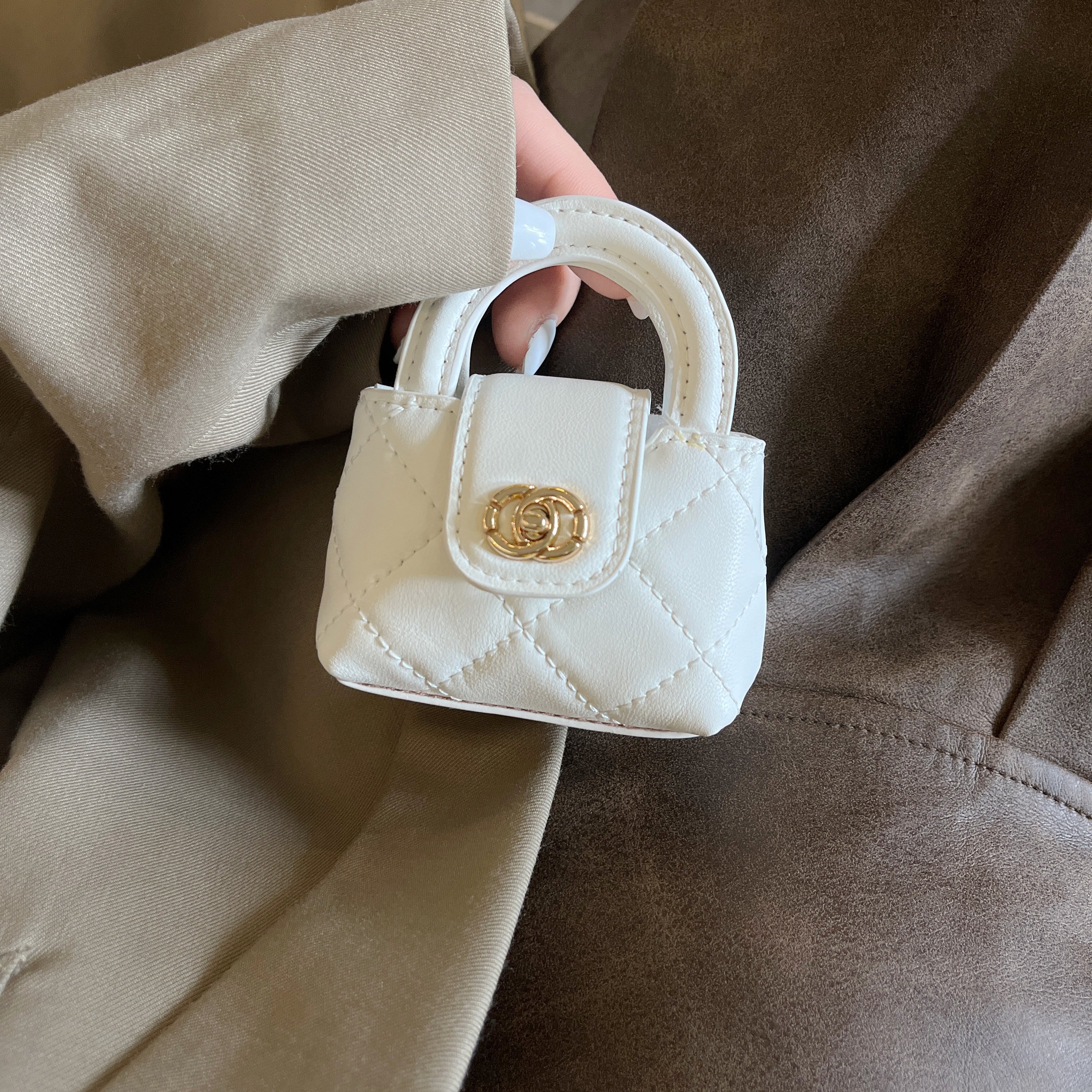 Cute Mini Handbag Style AirPods Case with Chain Strap