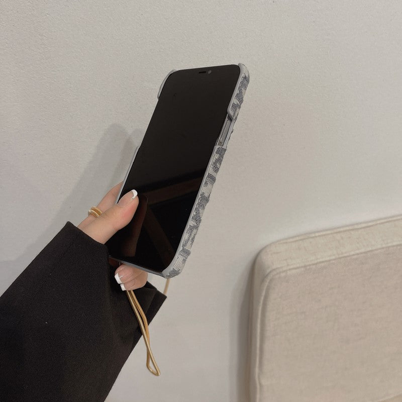 Μόδα Μαύρη & Γκρι Υφασμάτινη τσάντα για iPhone Θήκη για iPhone