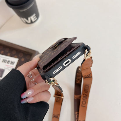 Luksusowe etui na karty Crossboday do iPhone'a