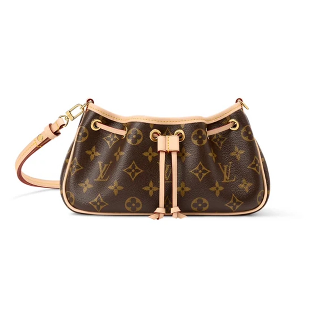Сумка через плечо с монограммой | Регулируемый ремень & Застежка на шнурок