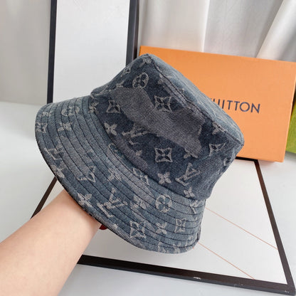 Ylellinen 1v Monogram Jacquard Denim Bucket Hat miehille & naisille
