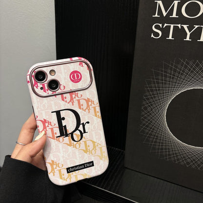 Mode wit en bruin lederen iPhone-hoesje