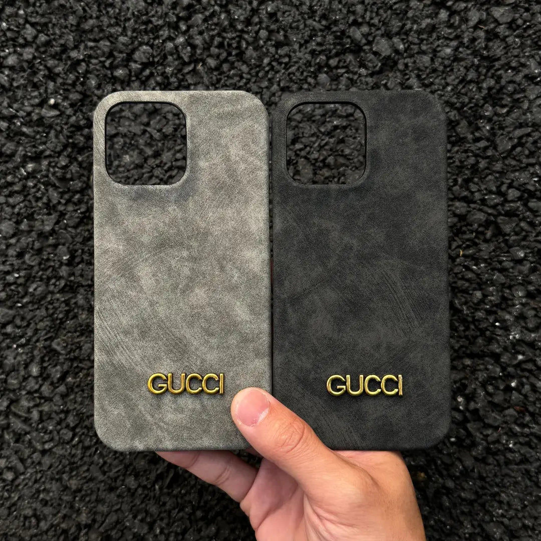 Klasyczne, zamszowe etui na iPhone'a w stylu vintage