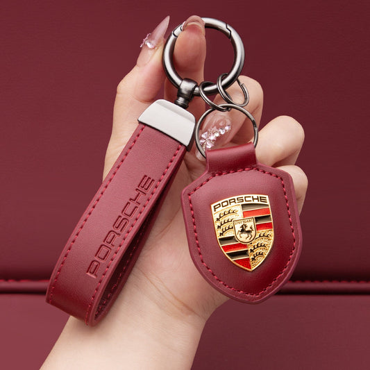 Portachiavi Porsche in vera pelle